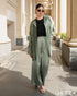 Textured Longline Jacket & Satin Pant Set 64182